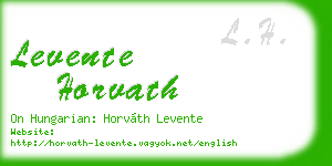 levente horvath business card