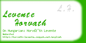 levente horvath business card